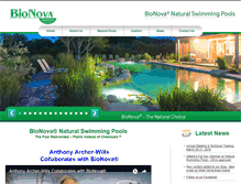 Tablet Screenshot of bionovanaturalpools.com